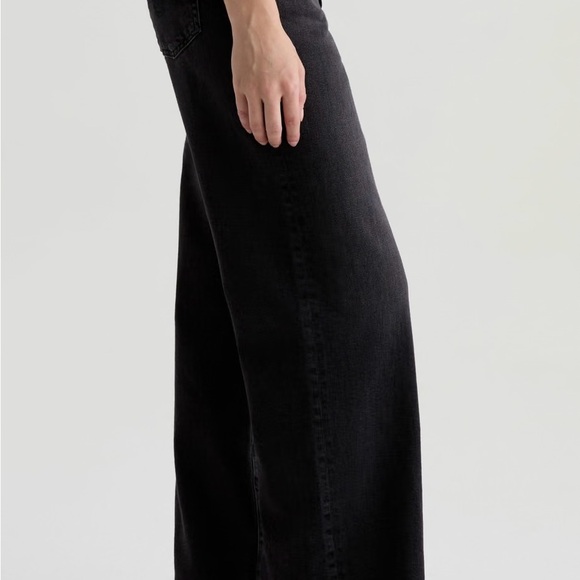 AG Adriano Goldschmied Women's Straight Leg Black Jeans, Nebula size 31 NWT - Picture 2 of 13